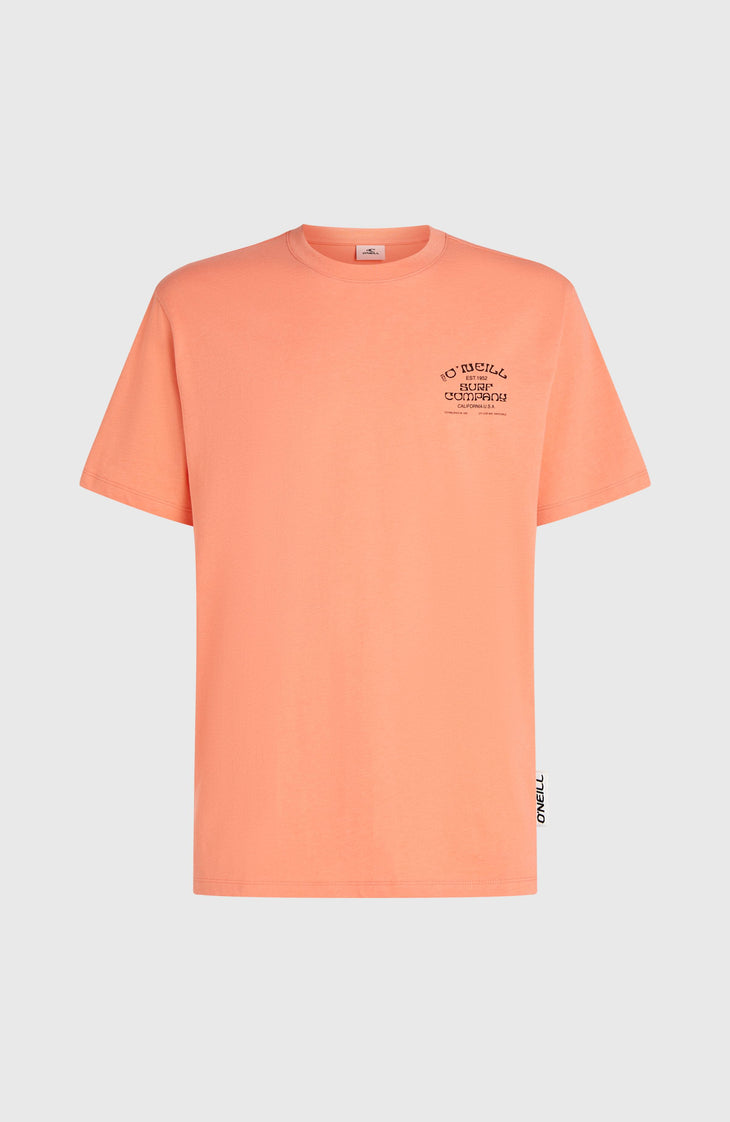 T-shirt Melange Chest-Print | Funky Peach