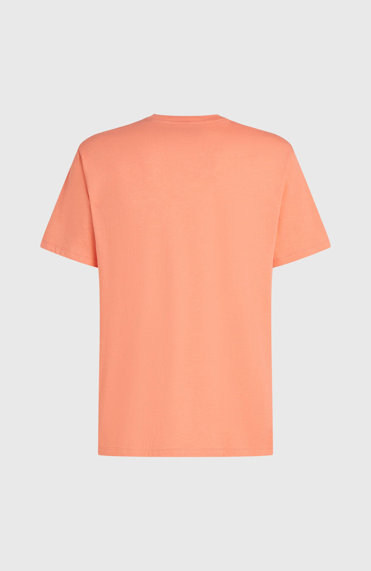 T-shirt Melange Chest-Print | Funky Peach