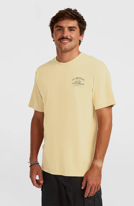 T-shirt Melange Chest-Print | Cocoa Sand