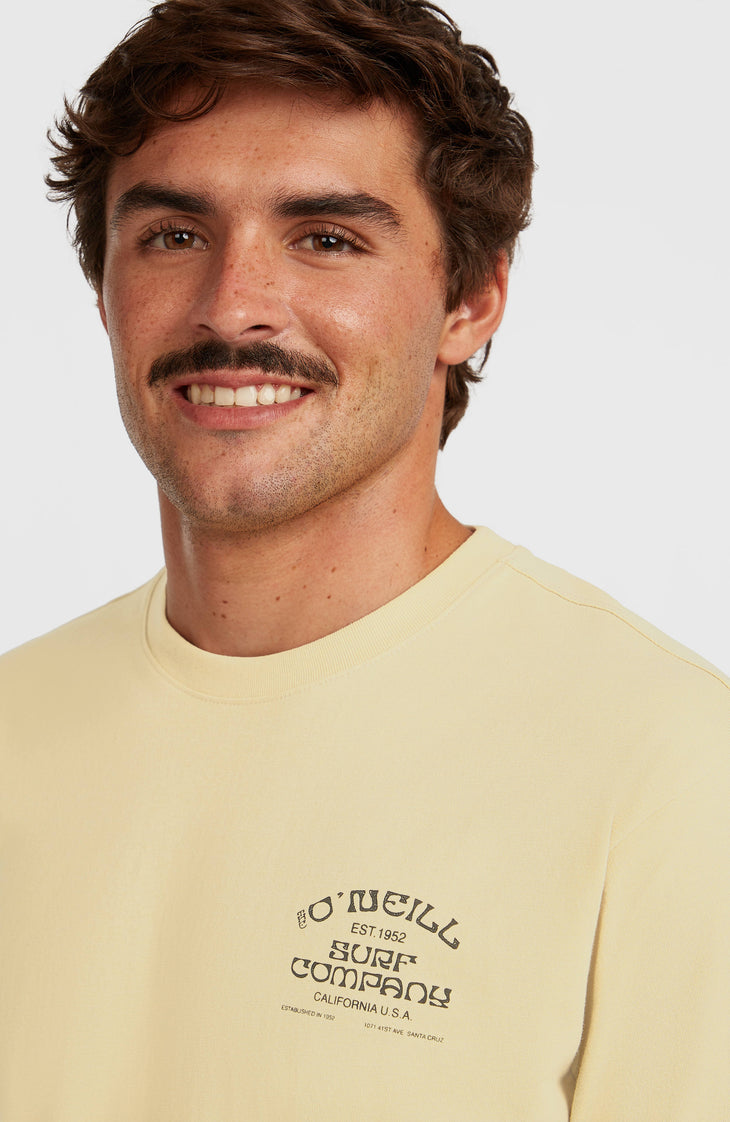 T-shirt Melange Chest-Print | Cocoa Sand
