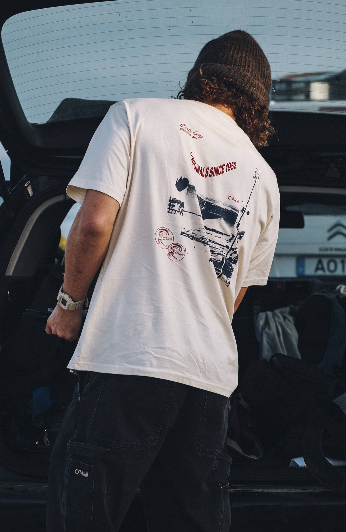 T-shirt O'Riginals Retro Back-Print | Linen White