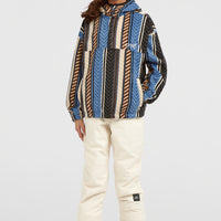Sweat à capuche et col demi-zip Superfleece | Blue Vintage O'Neill Stripe