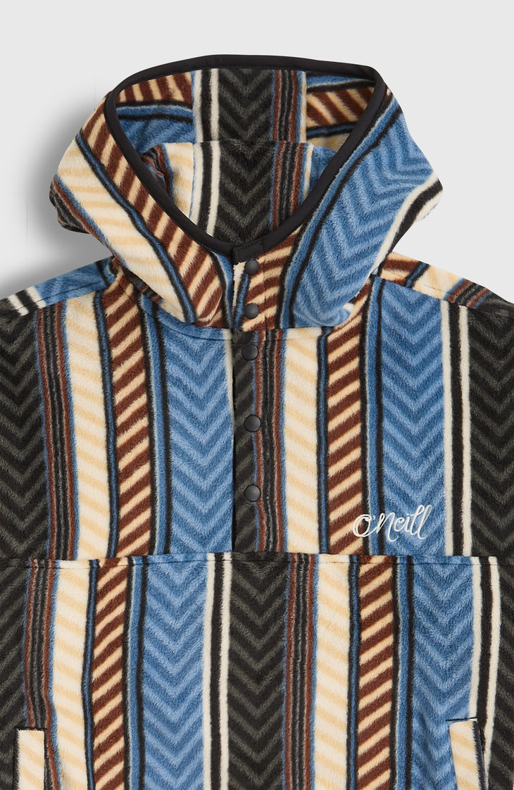 Sweat à capuche et col demi-zip Superfleece | Blue Vintage O'Neill Stripe