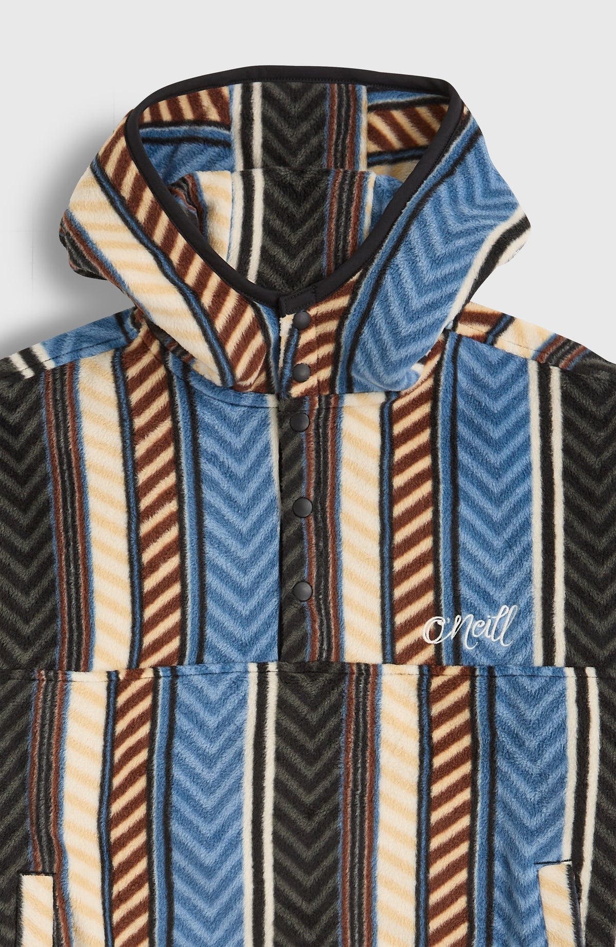 Sweat à capuche et col demi-zip Superfleece | Blue Vintage O'Neill Stripe