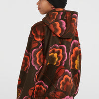 Sweat à capuche et col demi-zip Superfleece | Brown Originals Flower