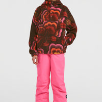 Sweat à capuche et col demi-zip Superfleece | Brown Originals Flower