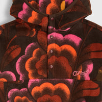 Sweat à capuche et col demi-zip Superfleece | Brown Originals Flower
