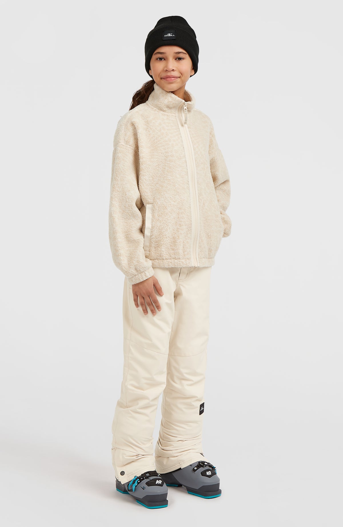 Polaire à poils longs et zip intégral | Macaron Animalica