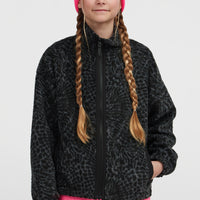 Polaire à poils longs et zip intégral | Black Animalica