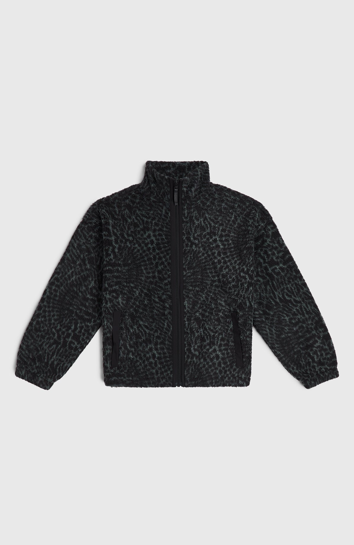 Polaire à poils longs et zip intégral | Black Animalica