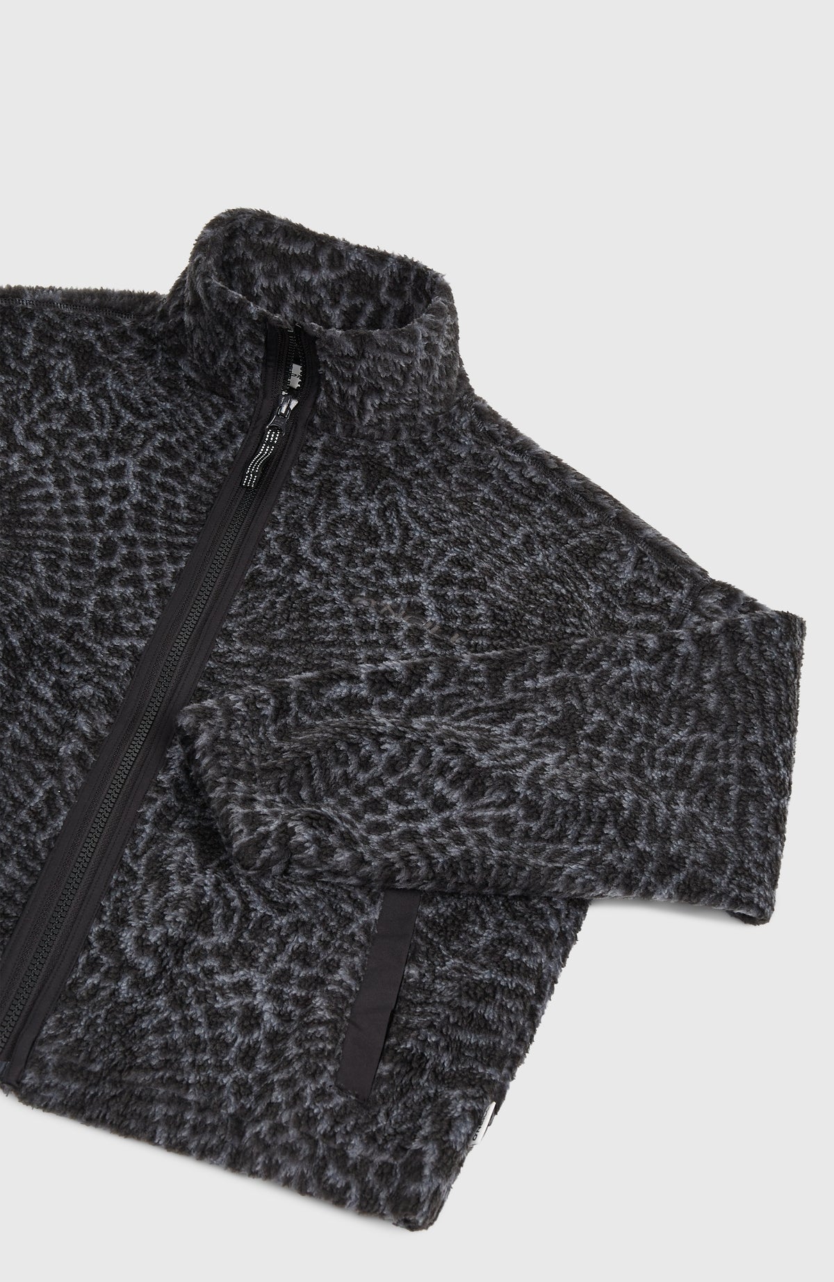 Polaire à poils longs et zip intégral | Black Animalica