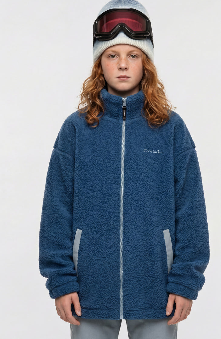 Polaire à poils longs et zip intégral | Regal Blue