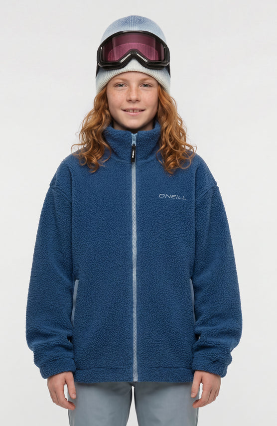 Polaire à poils longs et zip intégral | Regal Blue