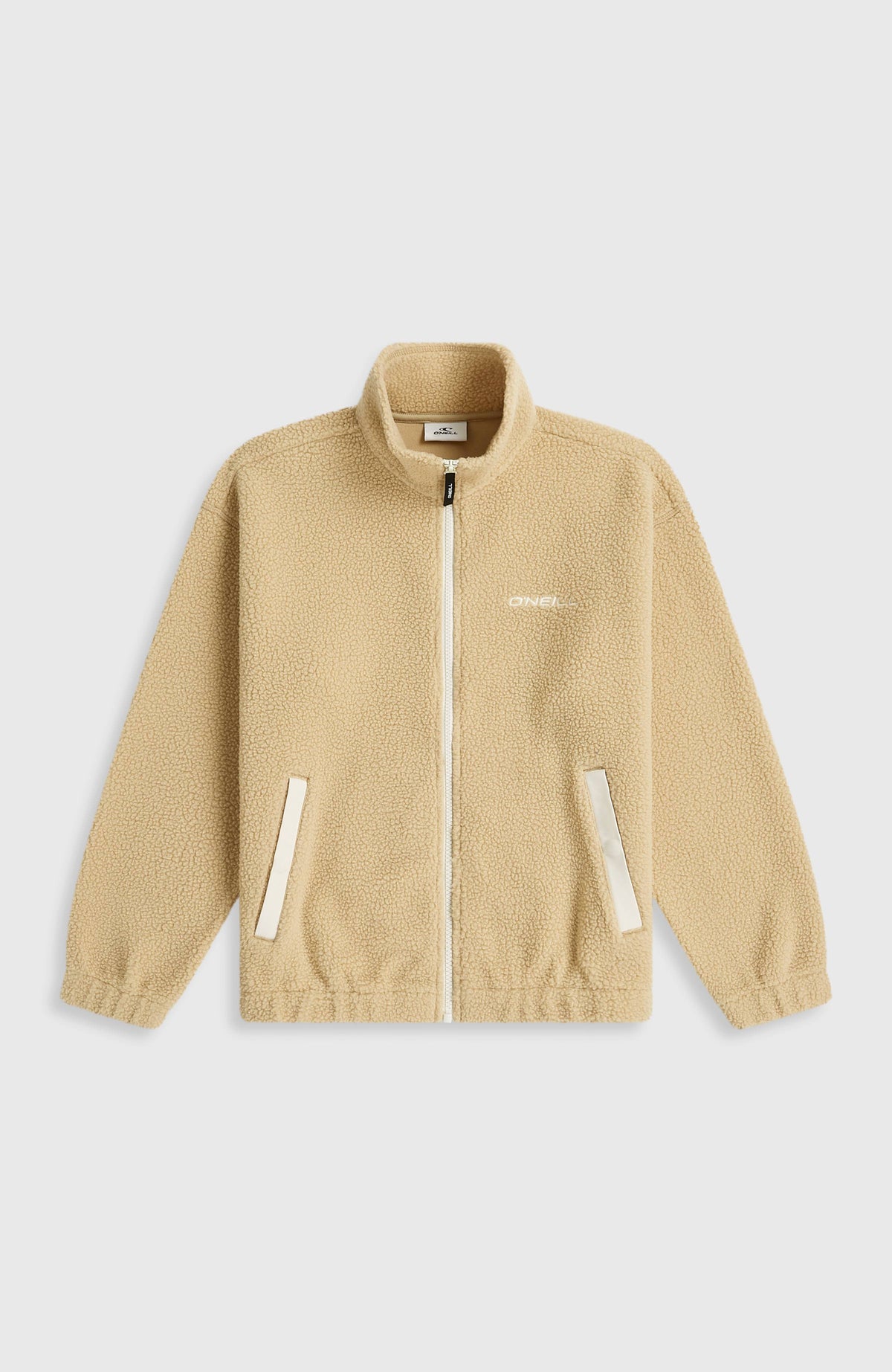Polaire à poils longs et zip intégral | Olive Blush