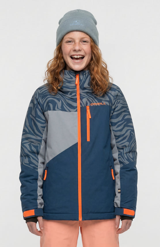 Veste de ski FWC'Cruz Triple | Blue Swirl Zebra