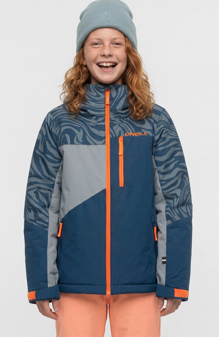 Veste de ski FWC'Cruz Triple | Blue Swirl Zebra