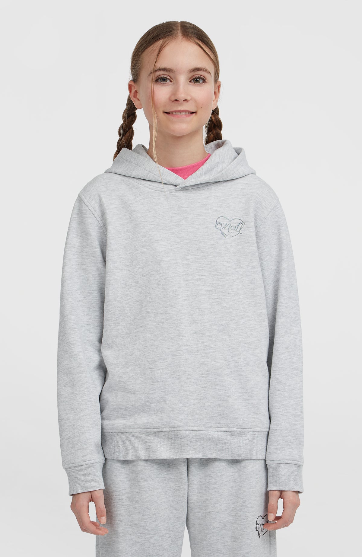 Sweat à capuche Essentials | White Melange