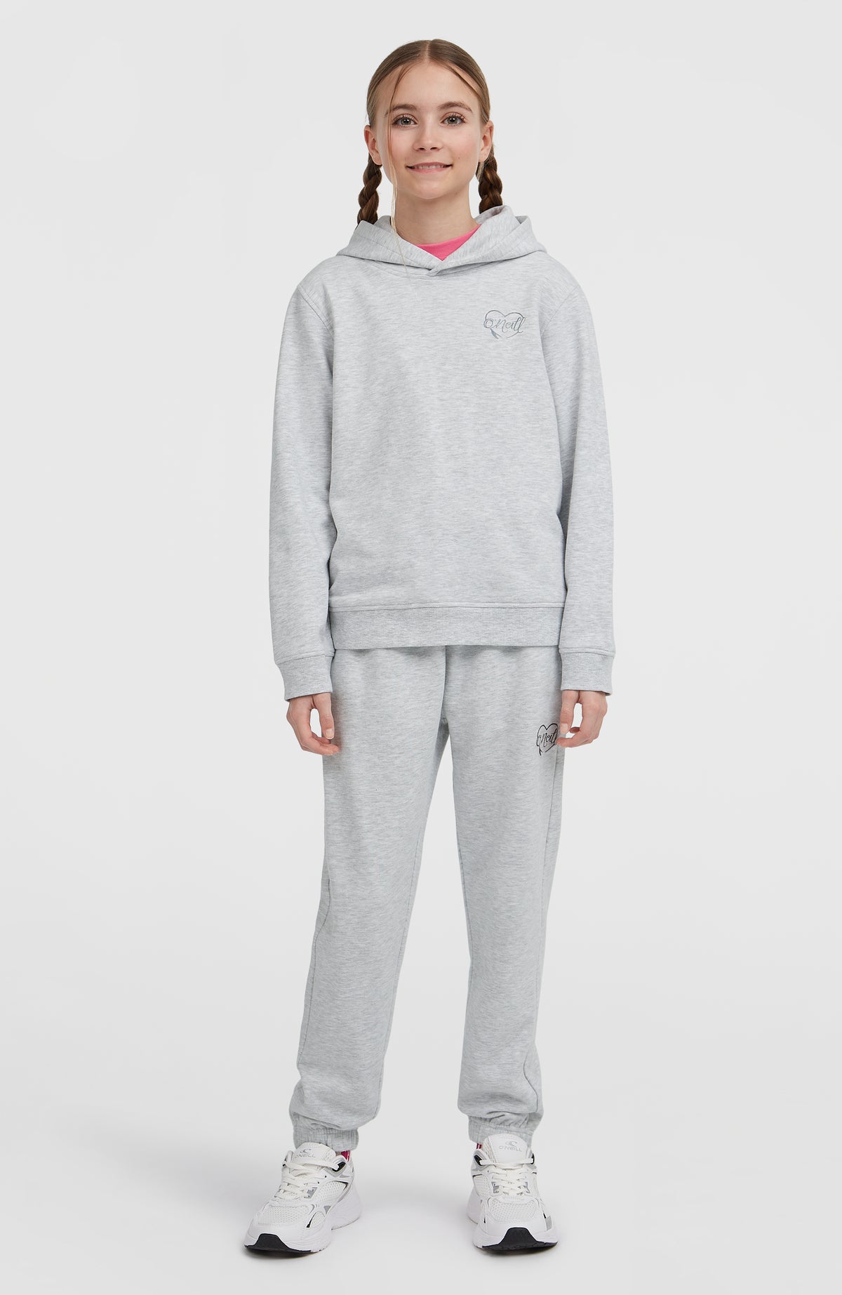 Sweat à capuche Essentials | White Melange