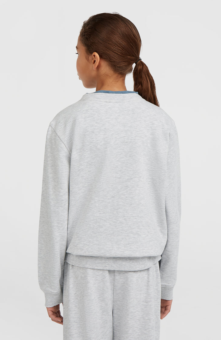 Sweatshirt à col rond Essentials | White Melange