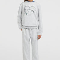 Sweatshirt à col rond Essentials | White Melange
