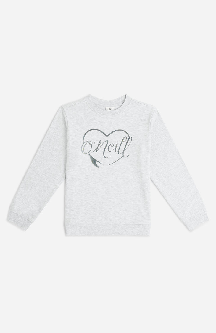 Sweatshirt à col rond Essentials | White Melange