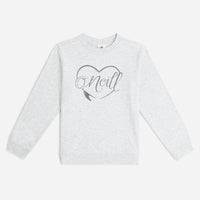 Sweatshirt à col rond Essentials | White Melange