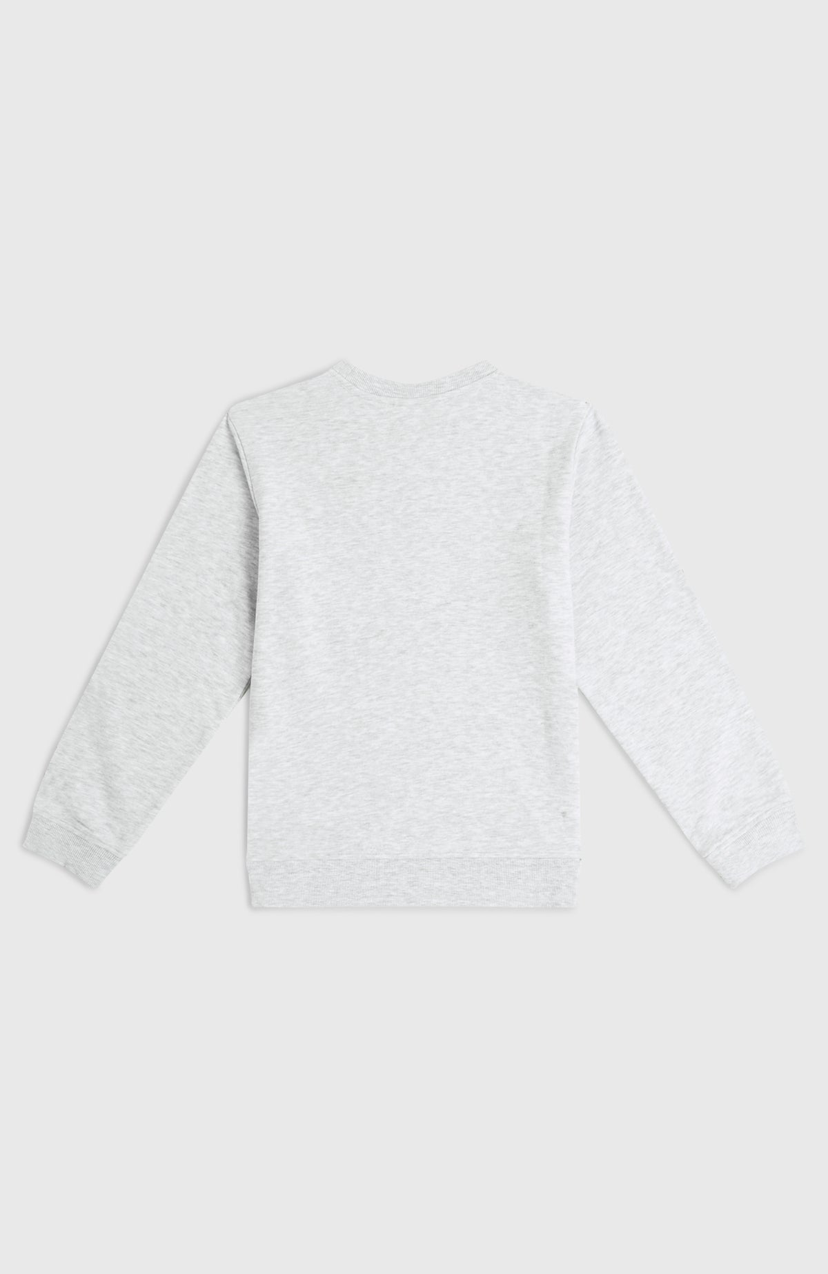 Sweatshirt à col rond Essentials | White Melange