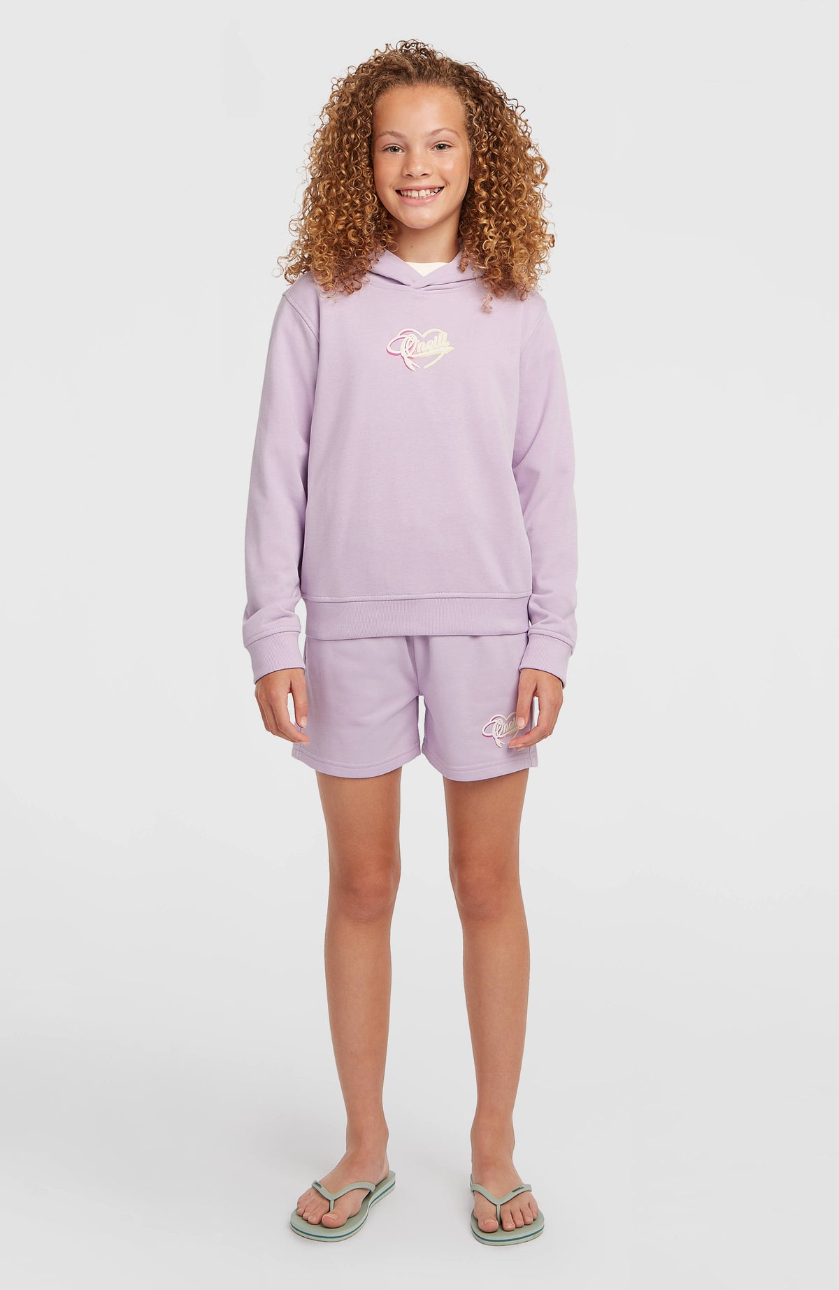 Sweat à capuche Essentials Script | Pale Lavender
