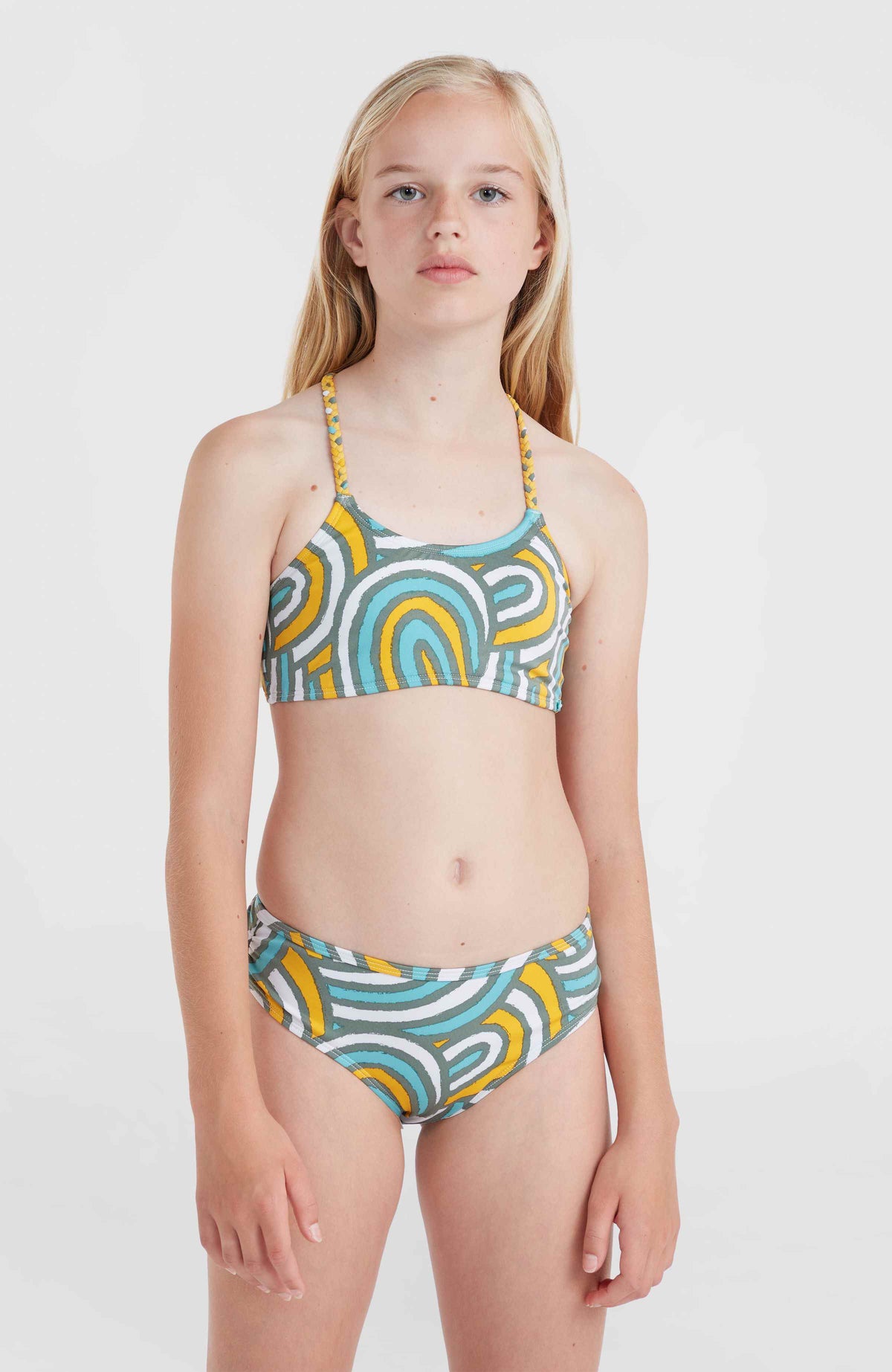 Ensemble de bikinis Mix and Match Tropics | Blue Rainbow Stripe