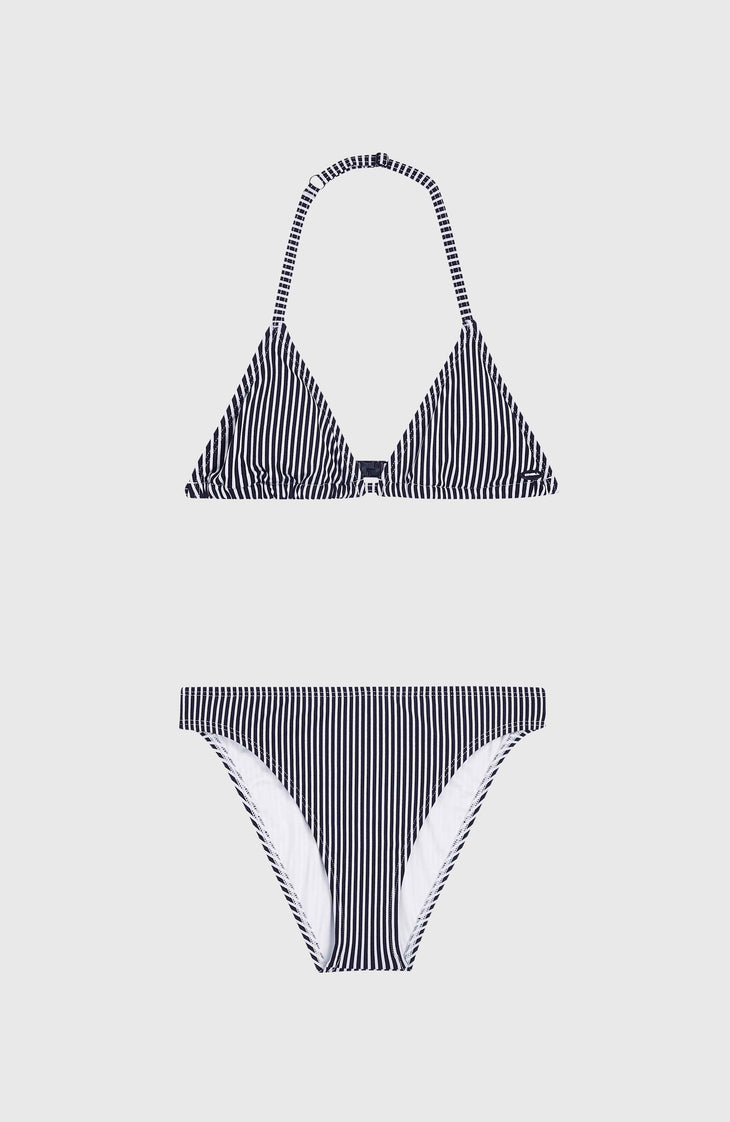Ensemble de bikinis triangle Essentials | Black Simple Stripe