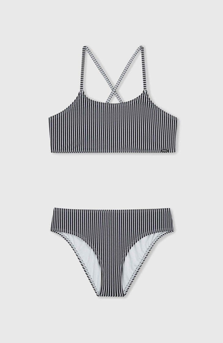 Ensemble de bikinis Essentials | Black Simple Stripe