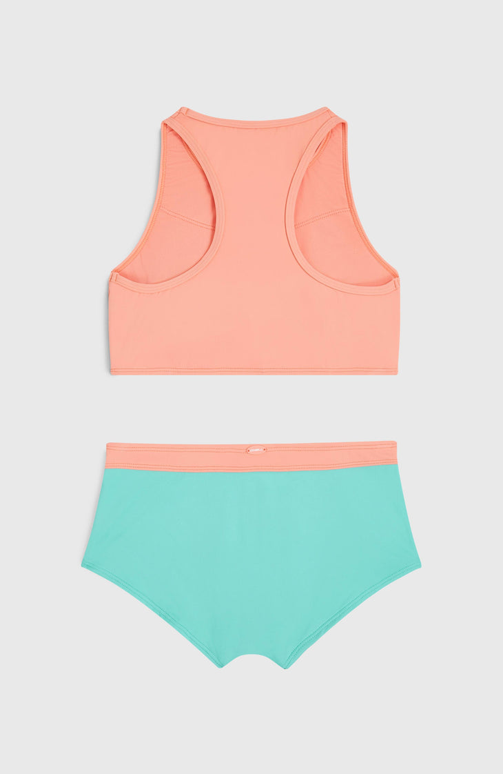 Ensemble de bikinis Cali Holiday | Coral Pink Colour Block