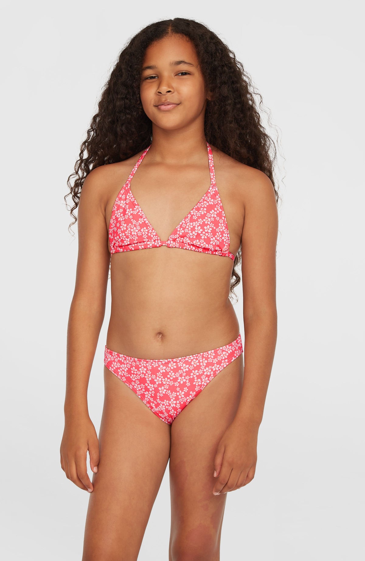 Ensemble de bikinis triangle Essentials | Pink Milliflower