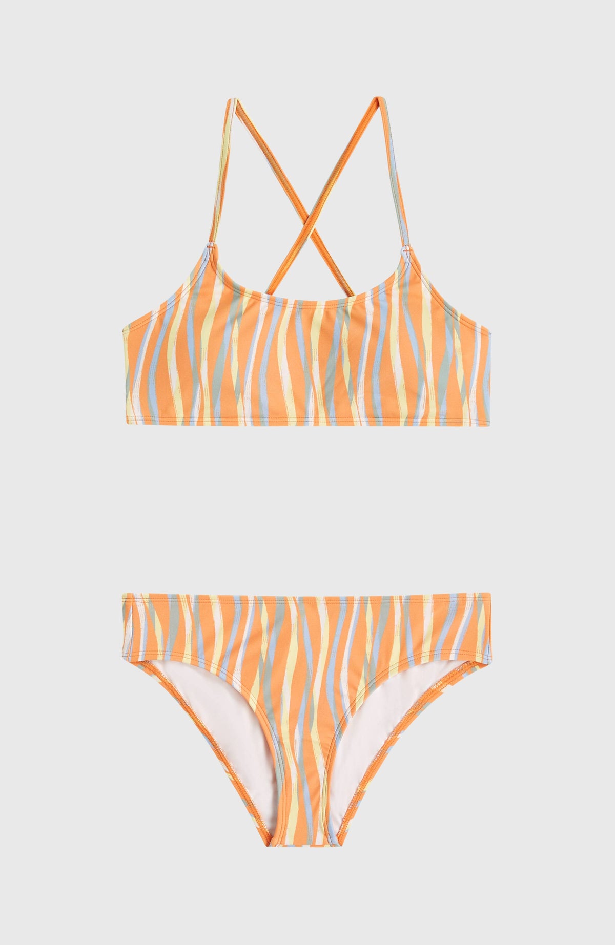 Ensemble de bikinis brassière Essentials | Funky Peach Swirly