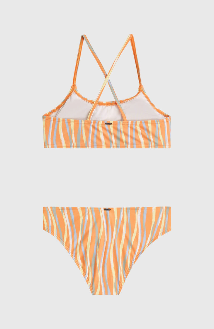 Ensemble de bikinis brassière Essentials | Funky Peach Swirly