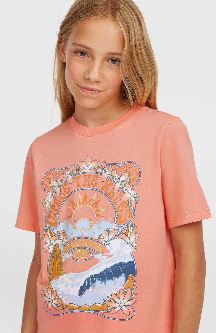 T-shirt Front Graphic | Coral Pink