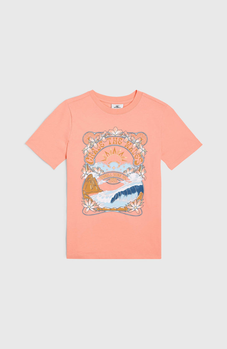 T-shirt Front Graphic | Coral Pink