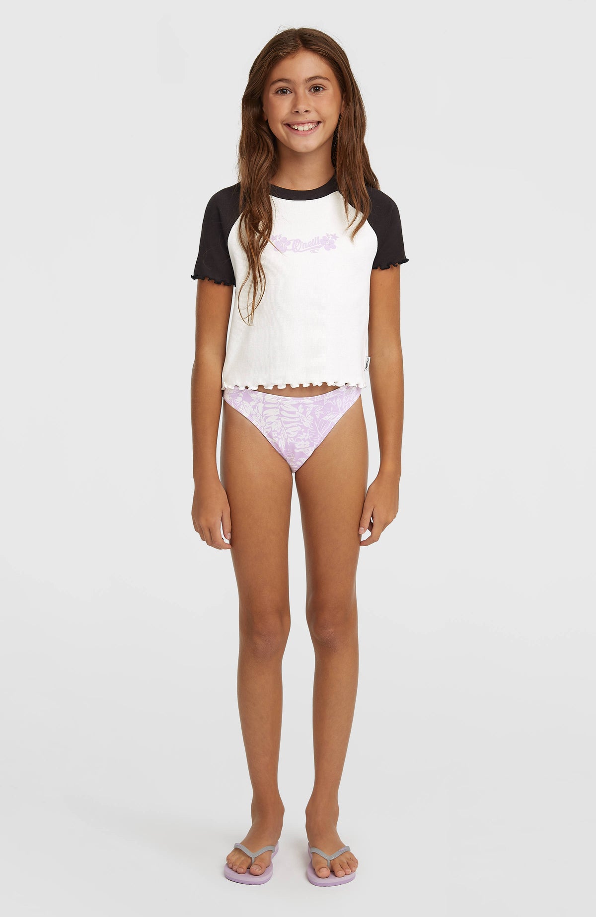 T-shirt côtelé O'Neill Colour-Block | Snow White Colour Block