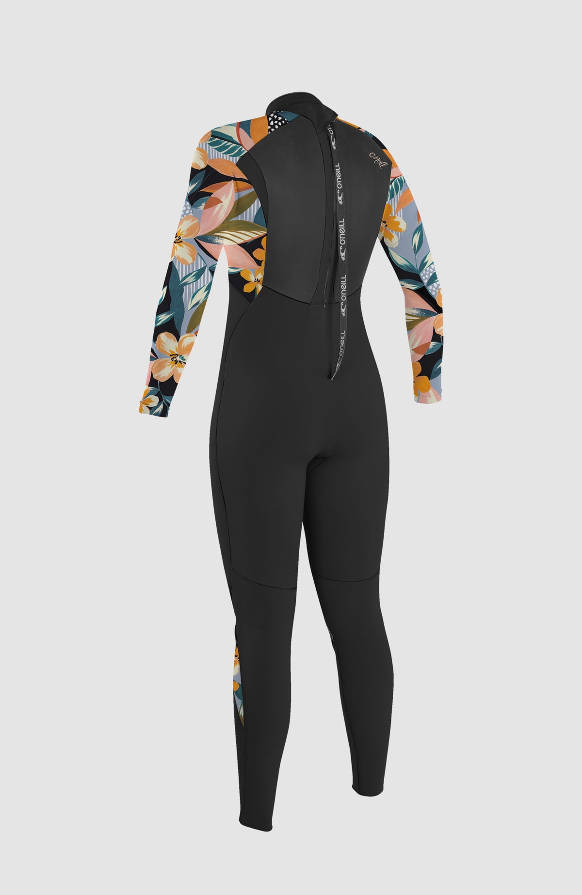 Epic 4/3mm Back Zip Full Wetsuit | BLK/DEMIFLOR/DEMIFLOR