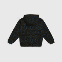 Sweat à capuche et col demi-zip Superfleece | Black Retro Ikat