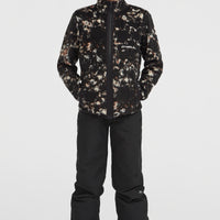 Polaire à poils longs et zip intégral | Black/Beige Quarry