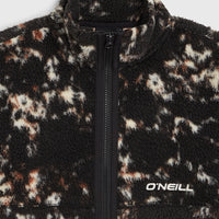 Polaire à poils longs et zip intégral | Black/Beige Quarry