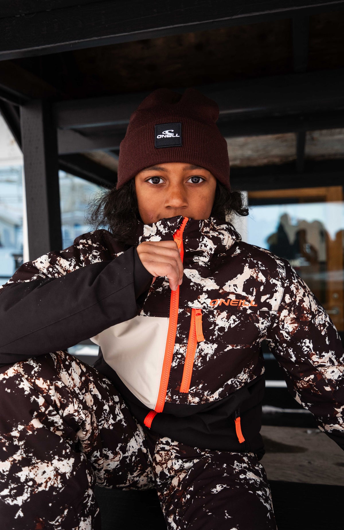 Veste de ski FWC'Cruz Triple | Black/Beige Quarry