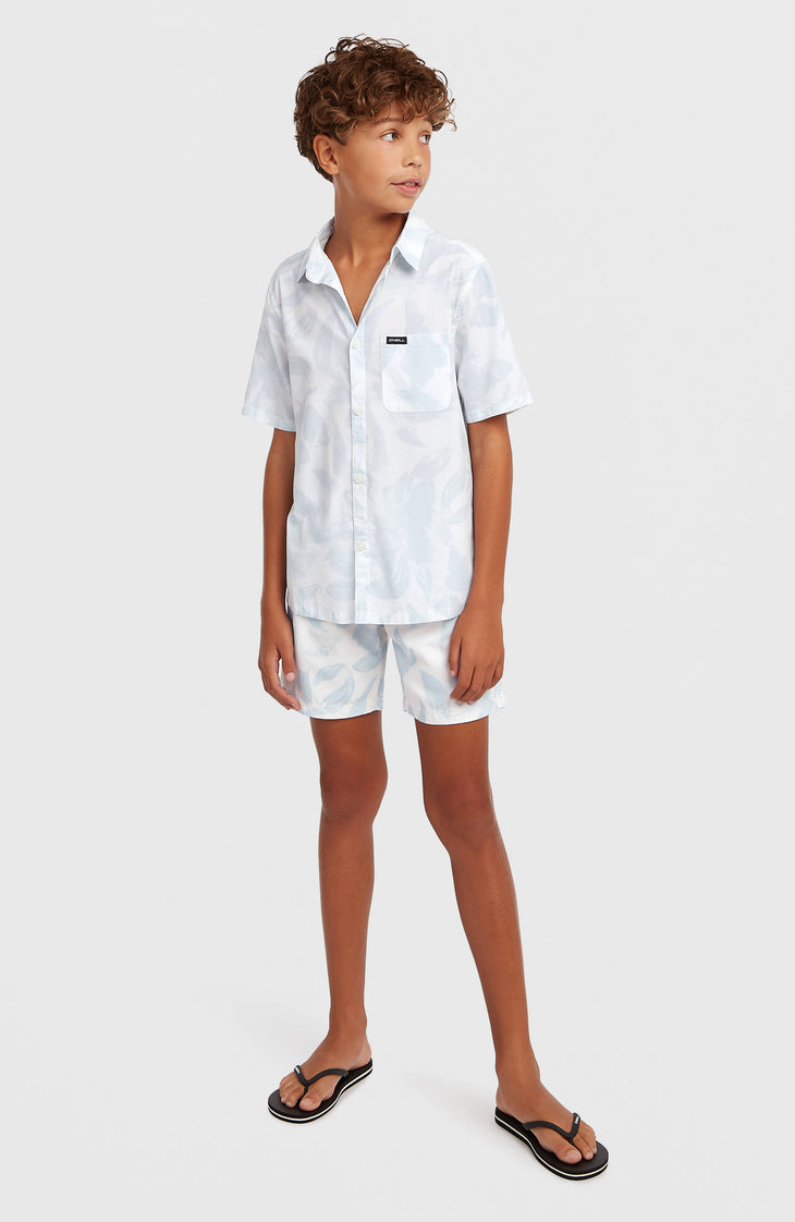 Chemise Print | White Spray Flower