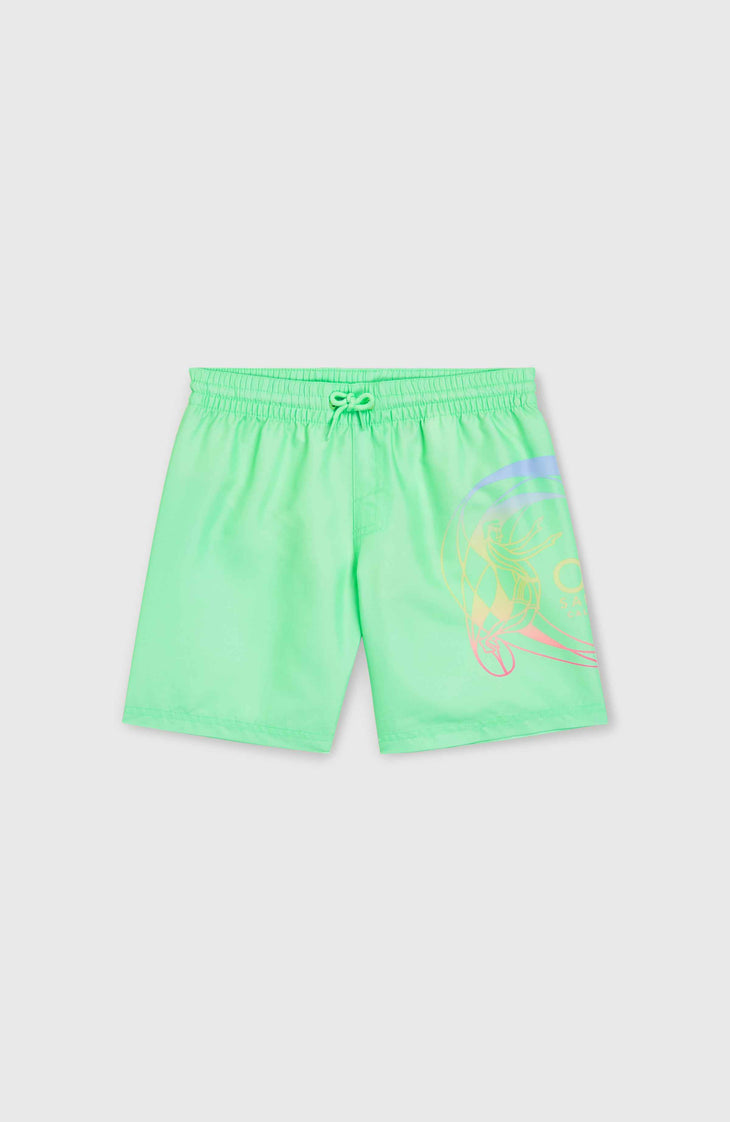 Short de bain Circle Surfer 14\ | Neon Green Circle Surfer Gradient Panel