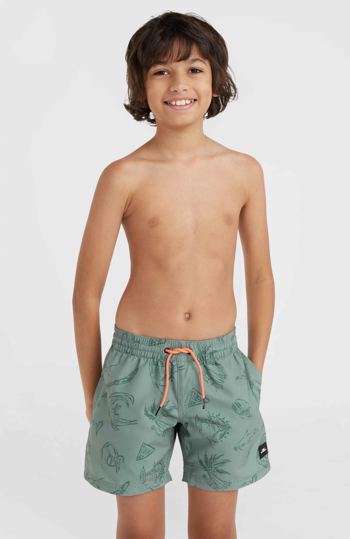 Short de bain Mix and Match Cali Print 13'' | Green Vintage Surfer