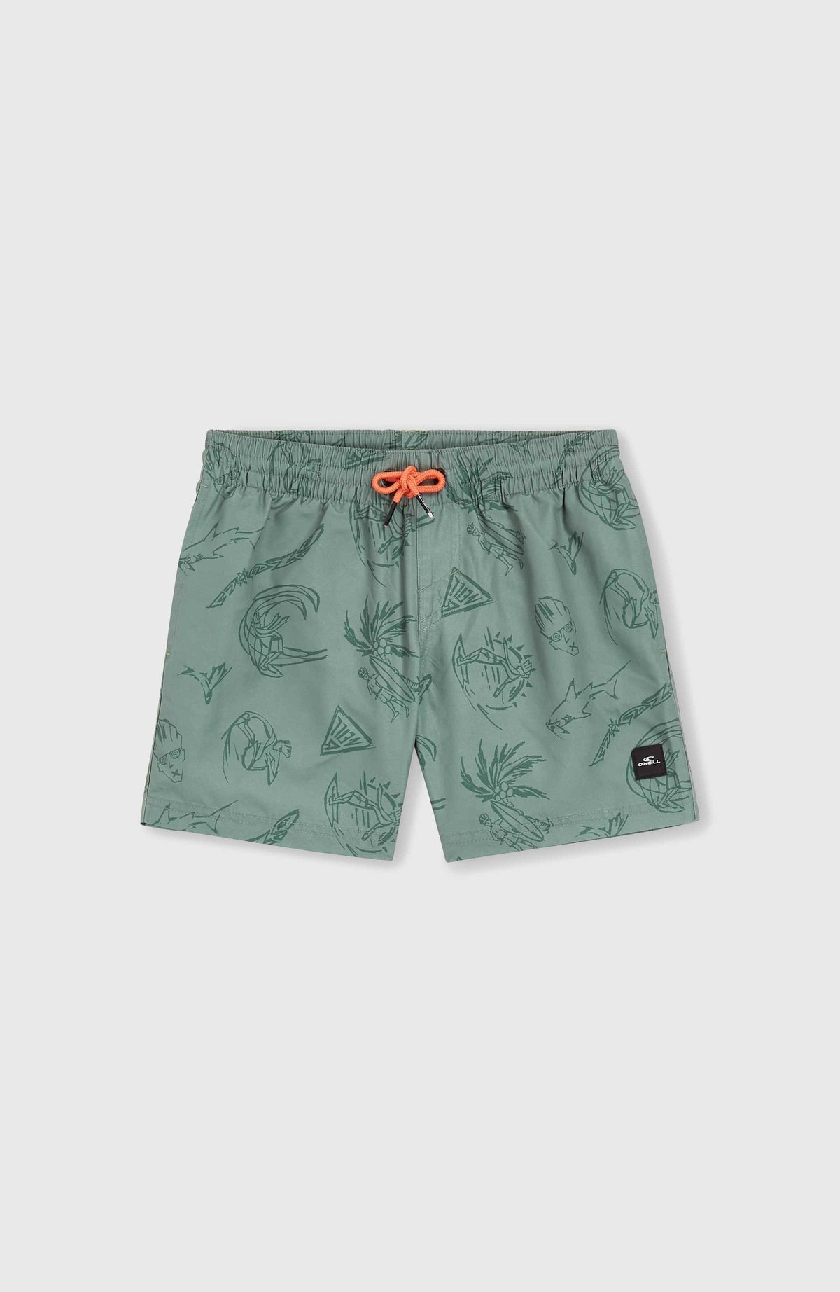 Short de bain Mix and Match Cali Print 13'' | Green Vintage Surfer