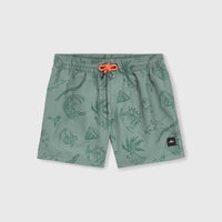 Short de bain Mix and Match Cali Print 13'' | Green Vintage Surfer