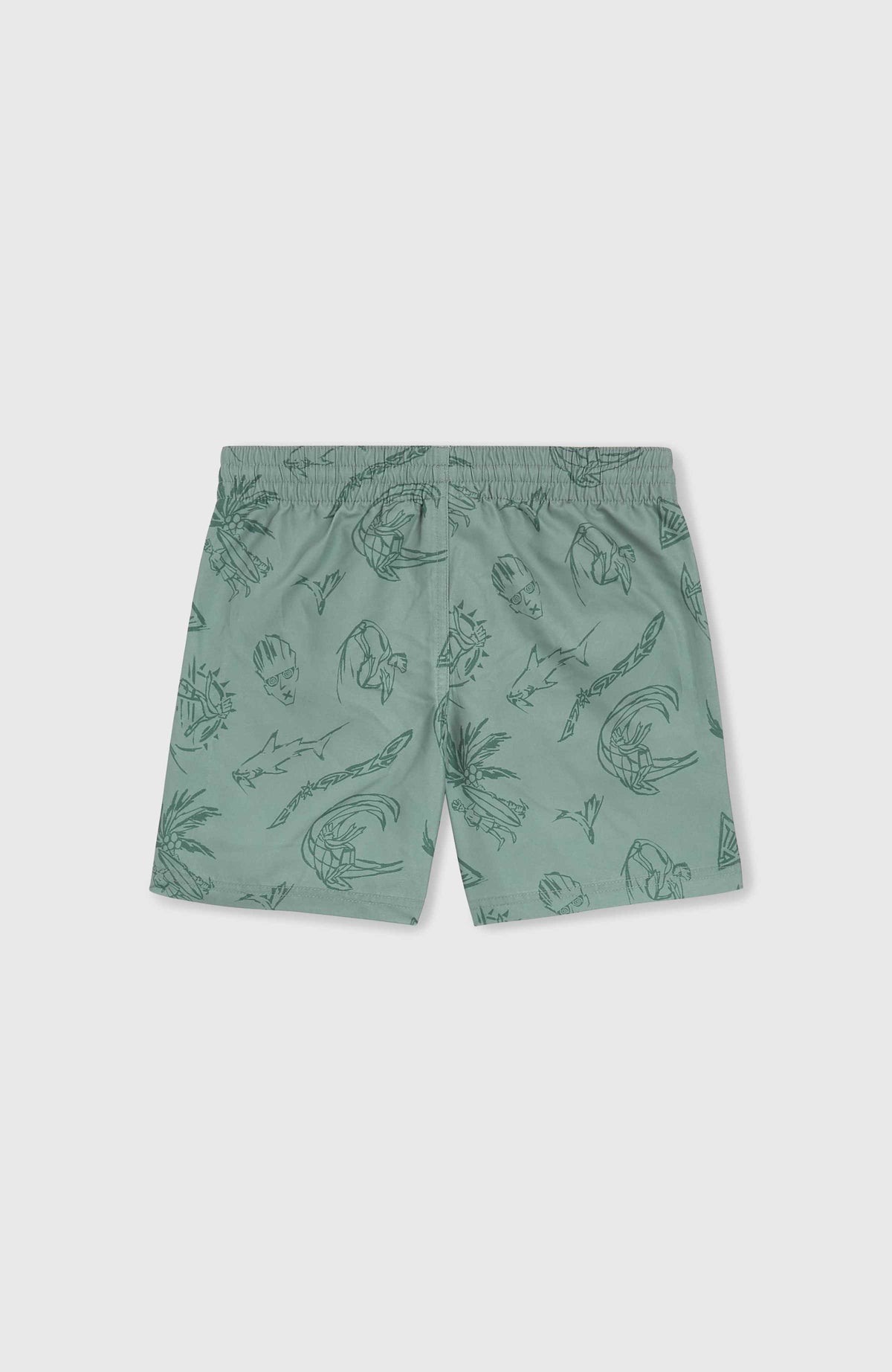 Short de bain Mix and Match Cali Print 13'' | Green Vintage Surfer