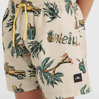 Short de bain Mix and Match Cali Print 13'' | Beige Venice Beach